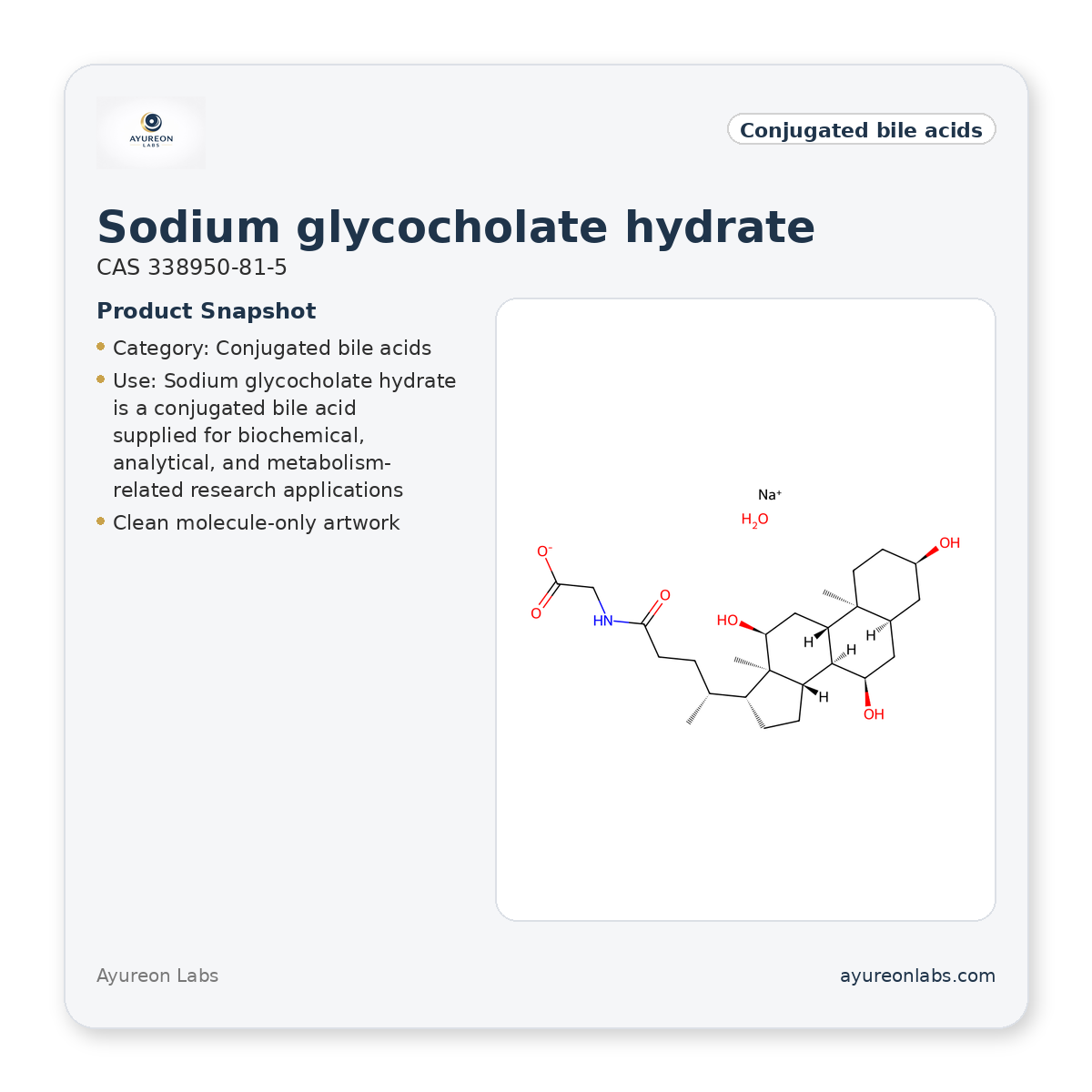 Sodium glycocholate hydrate