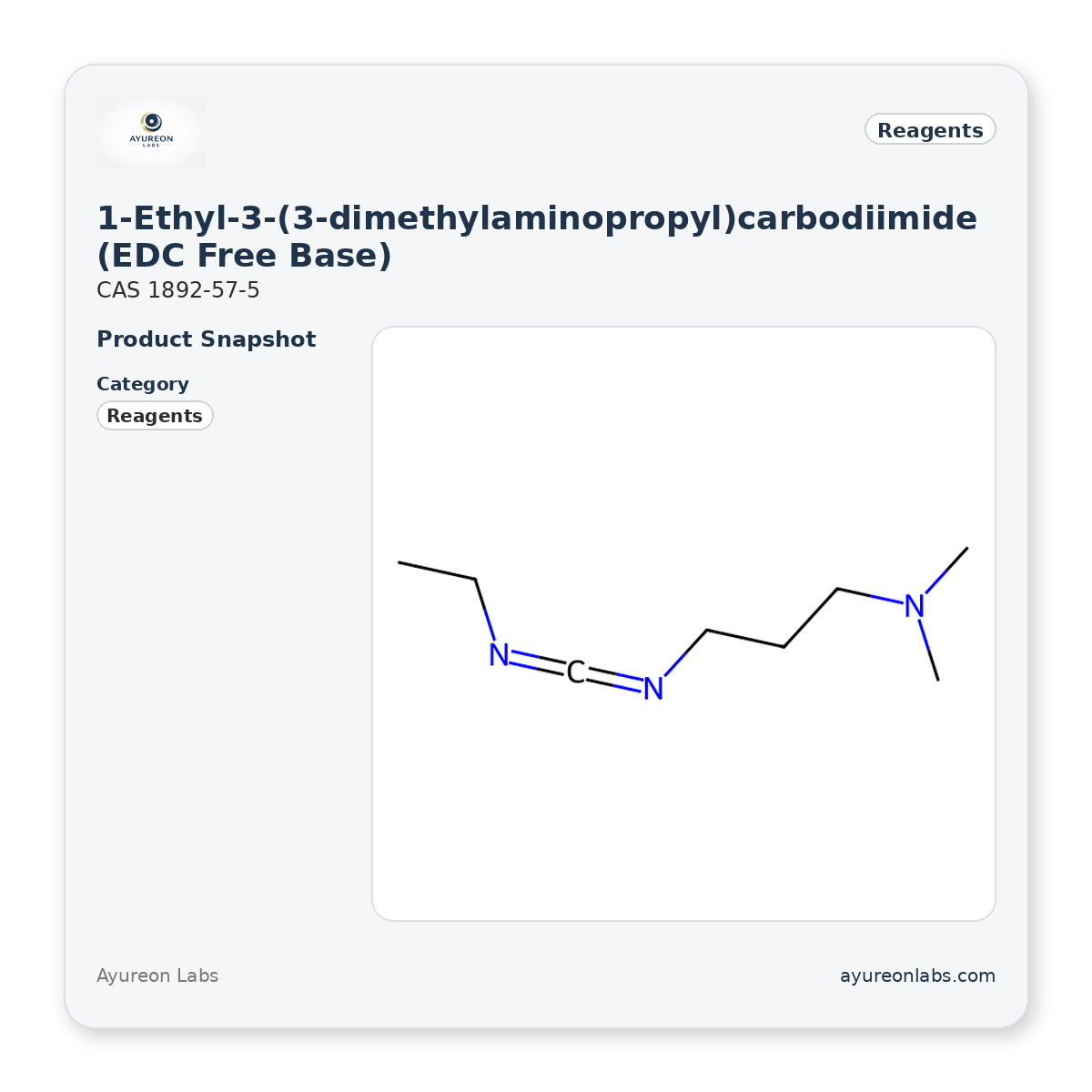 1-Ethyl-3-(3-dimethylaminopropyl)carbodiimide (EDC Free Base)