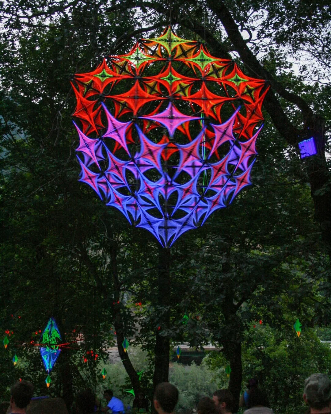 Light Sculptures 

As a young fella, I would obsess over connecting points on graph paper, turning straight lines into curving, intricate graphs. Many years later, those same patterns became 3D kinetic sculptures, using string instead of lines. All o