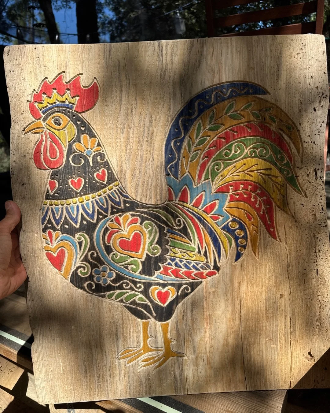 My most recent carved artworks using scrap wood from our sawmill. I&rsquo;ve been inspired to create animal depictions in the styles of the places I have visited and feel a connection to in spirit. 

I don&rsquo;t look at these artworks as &ldquo;my 