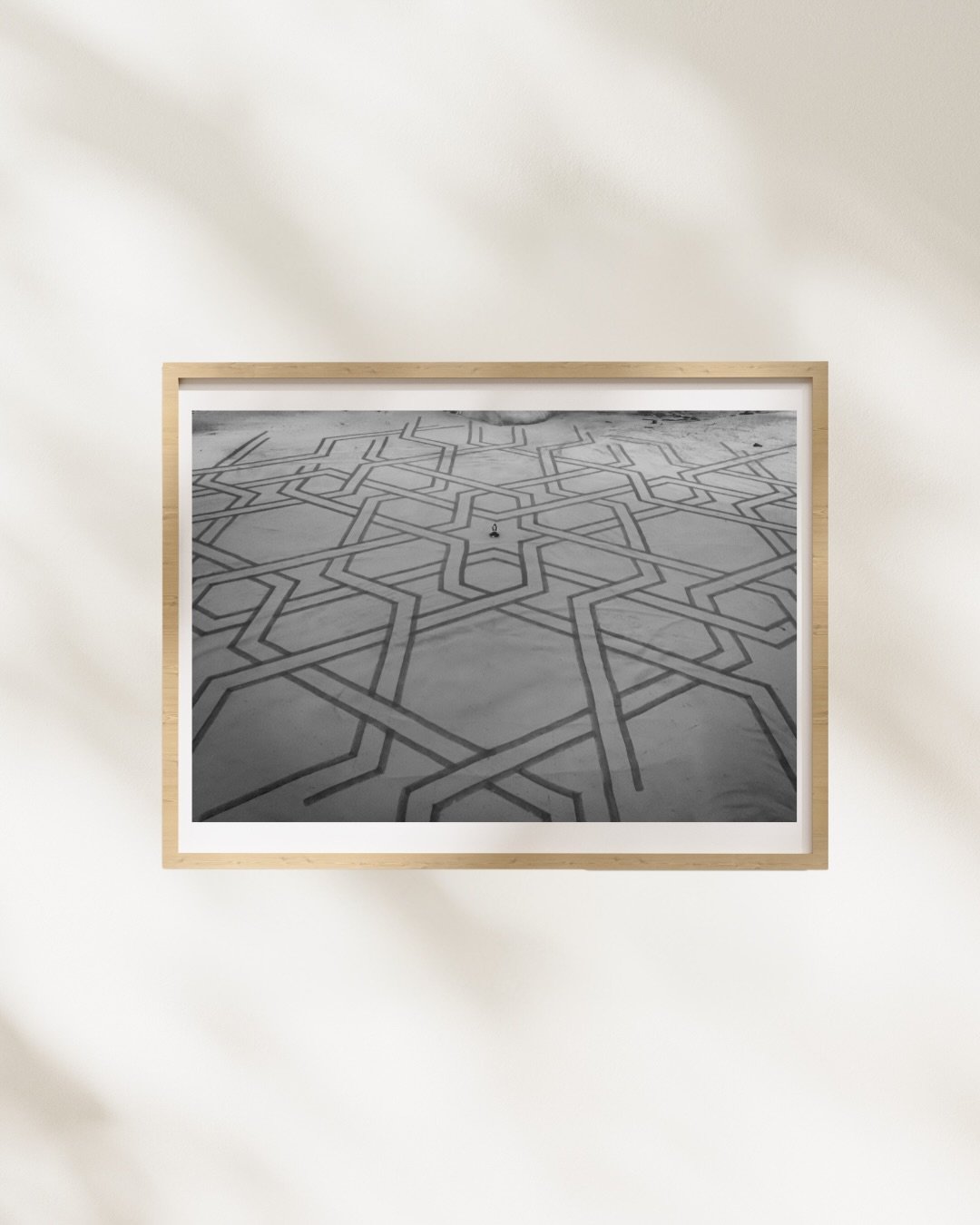 Islamic tile work was always an inspiration but it can be so complex that I could never figure out how to translate it to the beach. After many years of head scratching I was able to get a simplified version completed. I wrote about this artwork and 