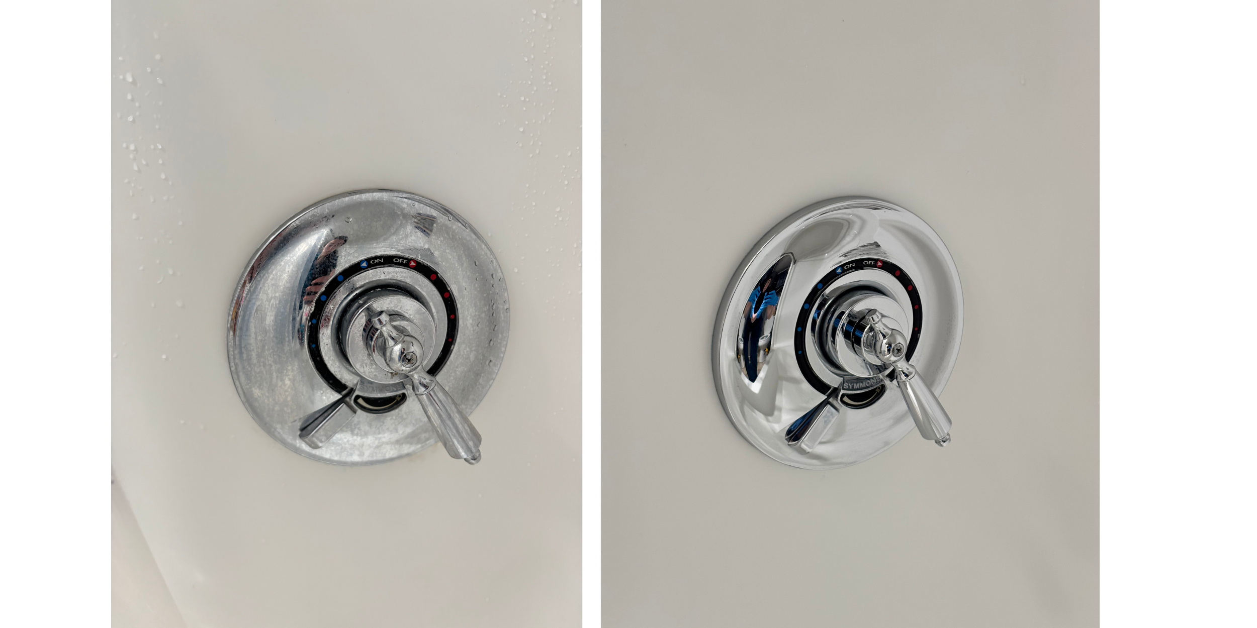 Bathtub drain cover before and after