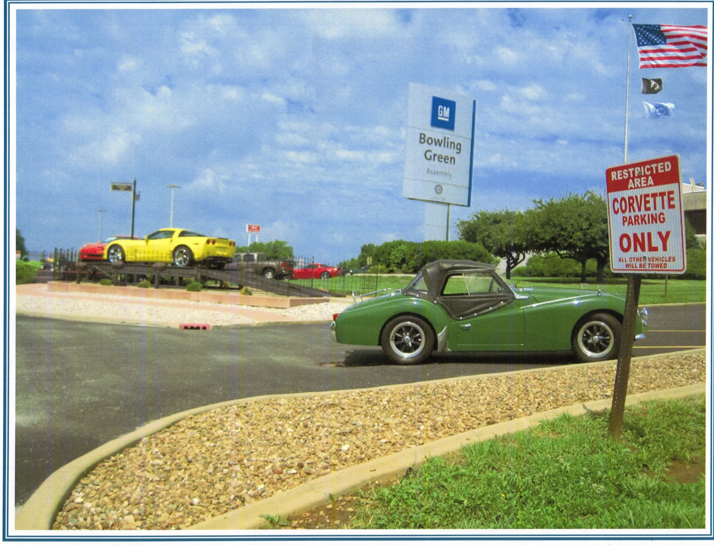 Bobs TR3 in Corvette Only Parking - Copy.jpg
