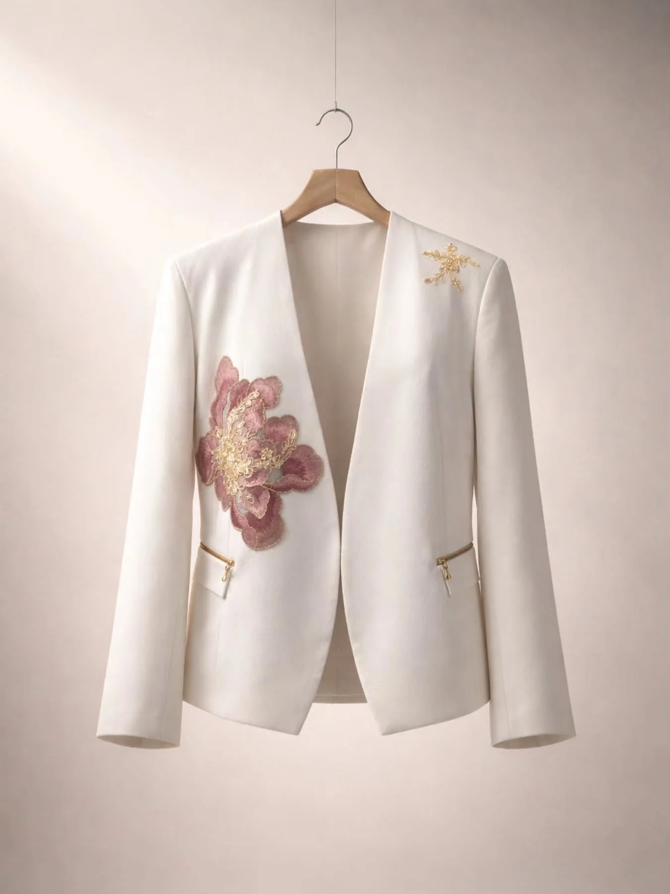 Champagne bloom. 

Available for purchase. Women's size 16.

#uniquelypatched #vintagesoul #oneofakindstyle #blooms #samplesale
