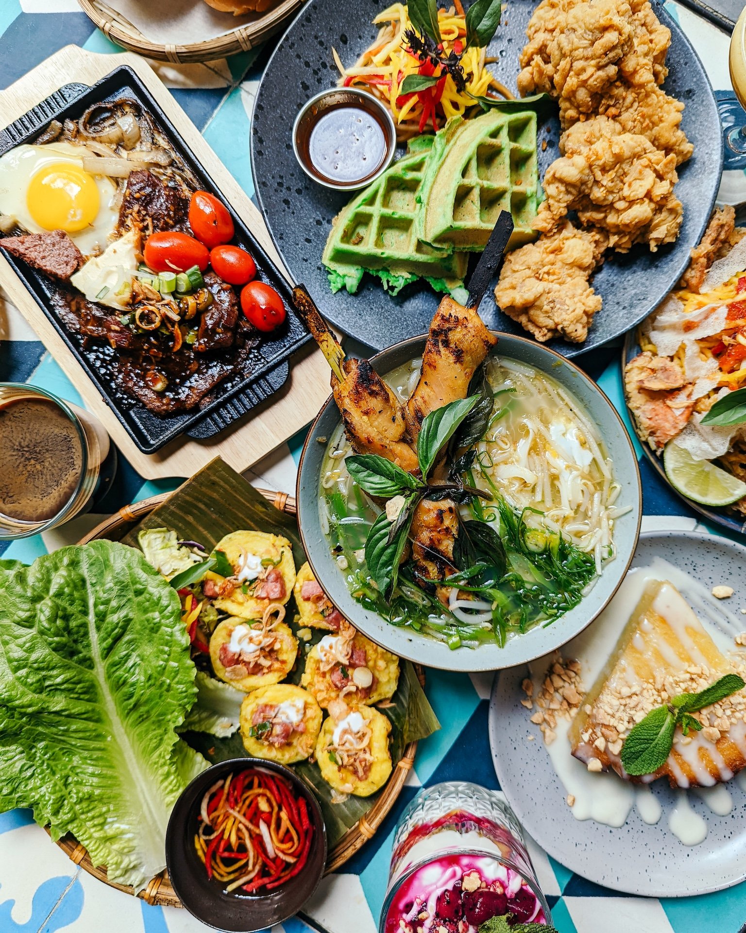 A spread of Vietnamese brunch at Dzo, Toronto