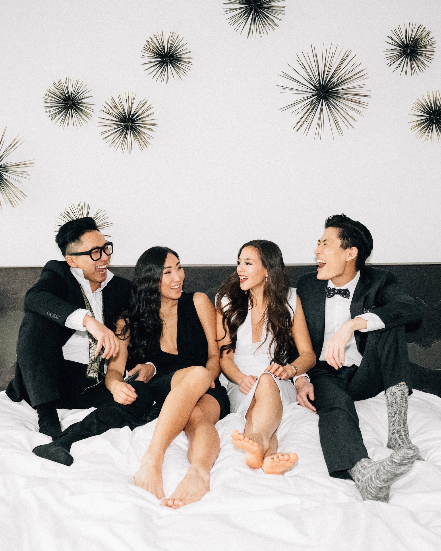 Gunnarolla and friends in a suite at JW Marriott Parq Vancouver