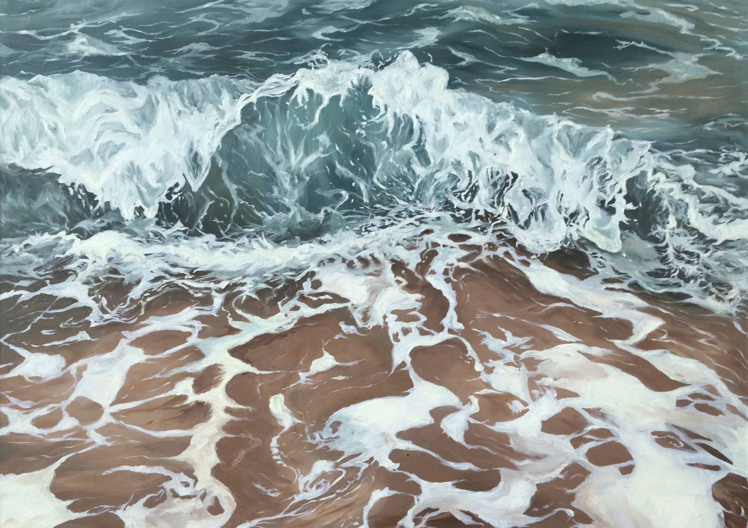 Montauk Surf II, oil on panel, 2017