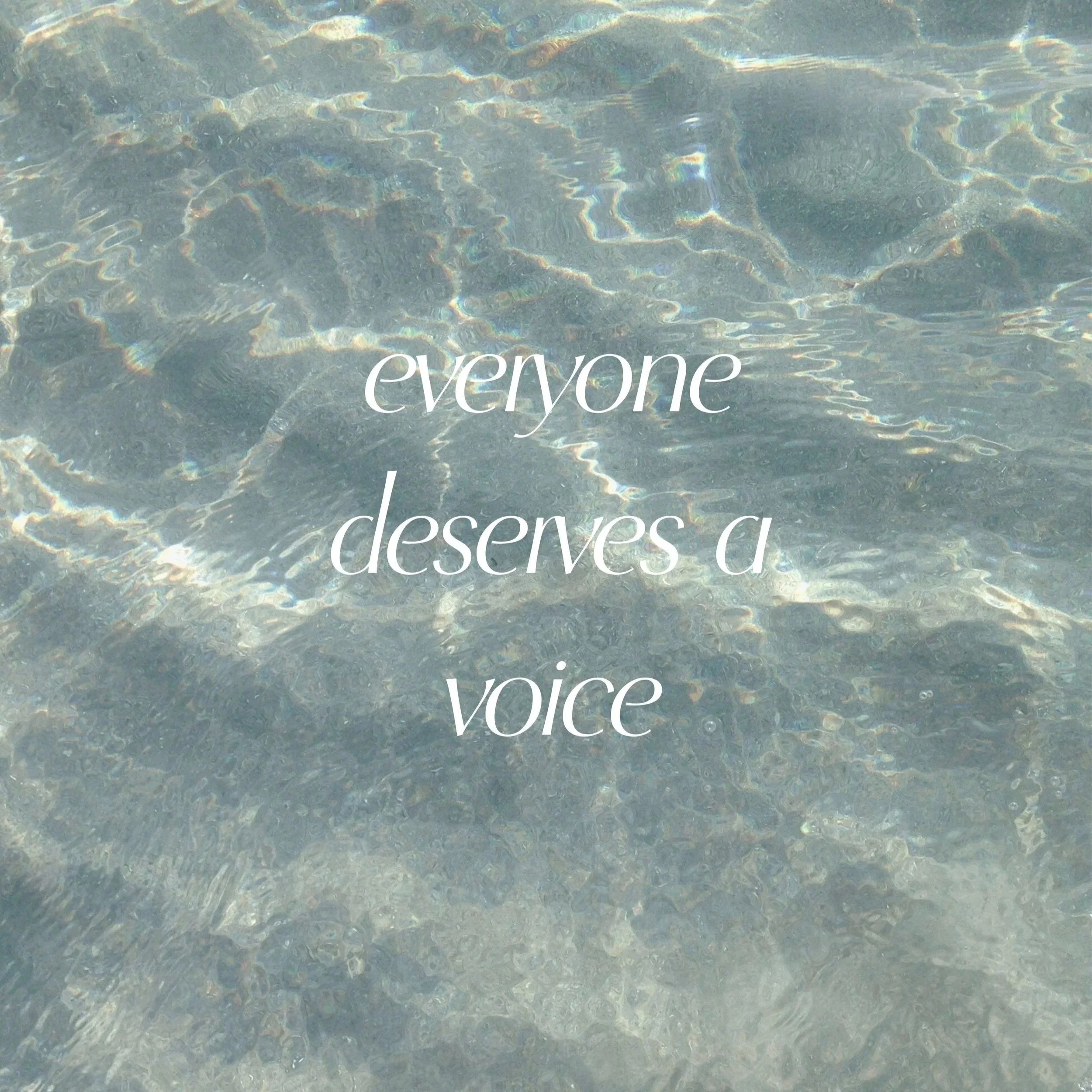 Everyone Deserves a Voice - Speech Therapy Quote
