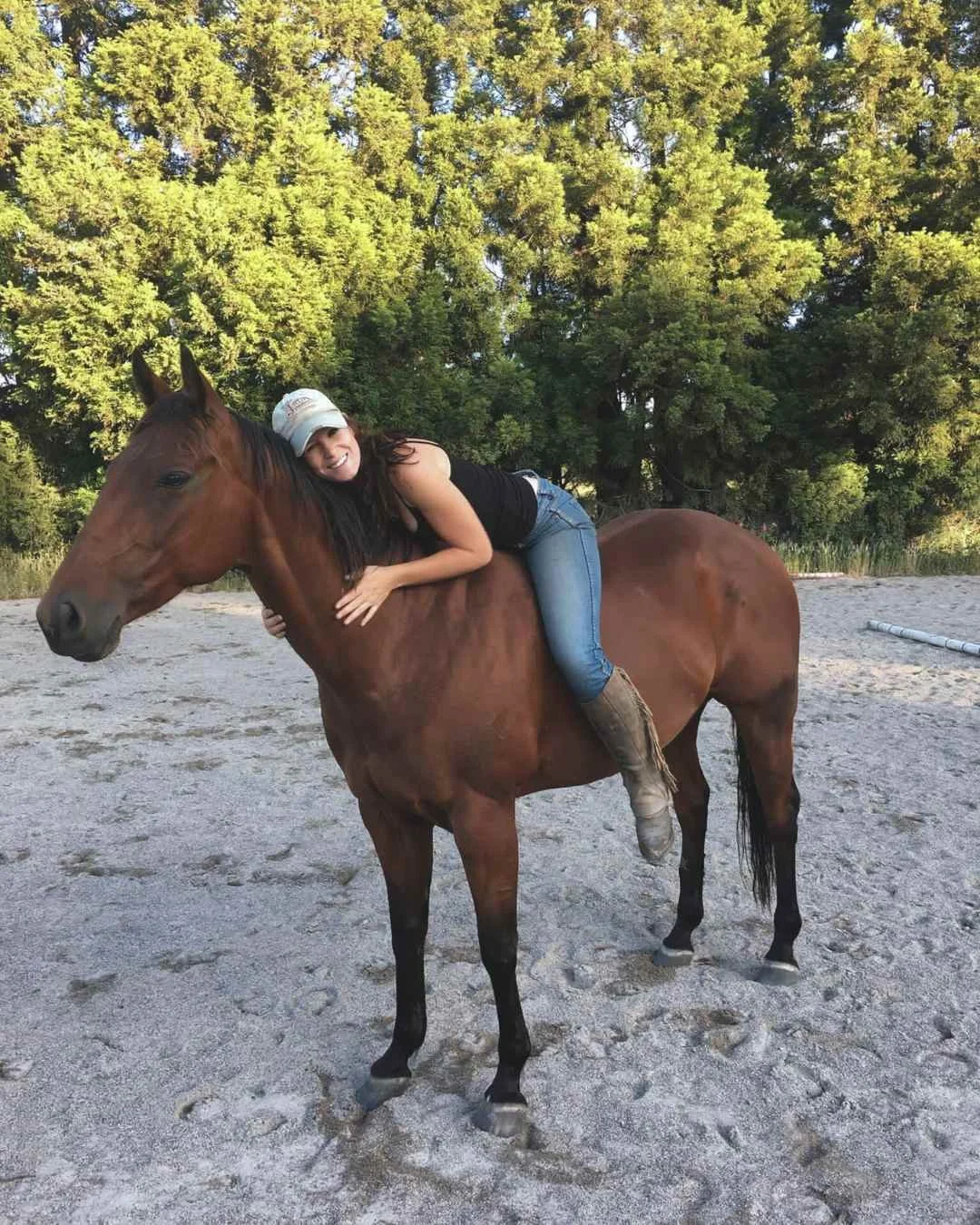 Fine art portrait of a girl with her horse in rural New Zealand, Central North Island