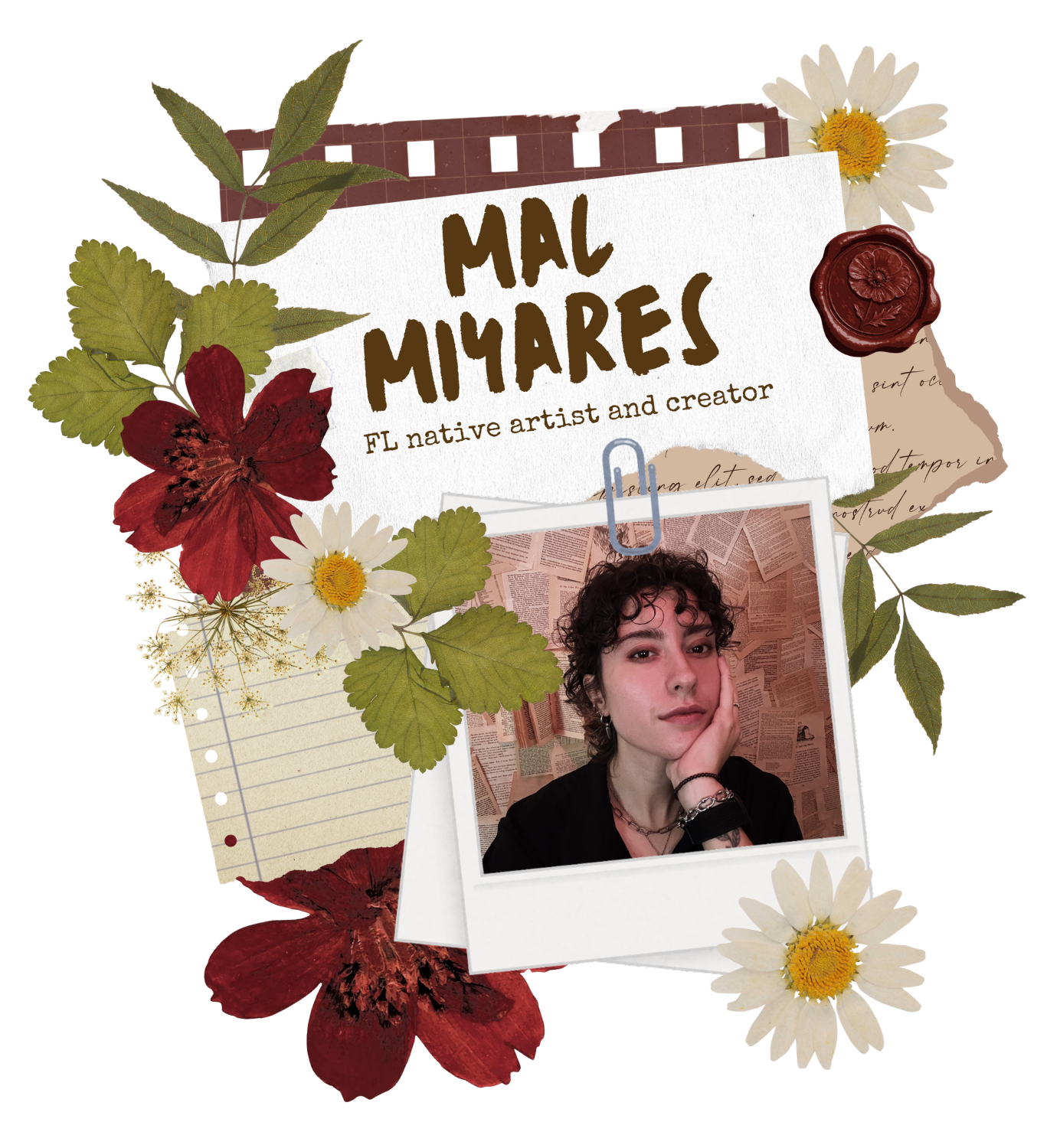 mal miyares maltattoos tattoo artist Florida creative creator dark academia cottage core scrapbook journal
