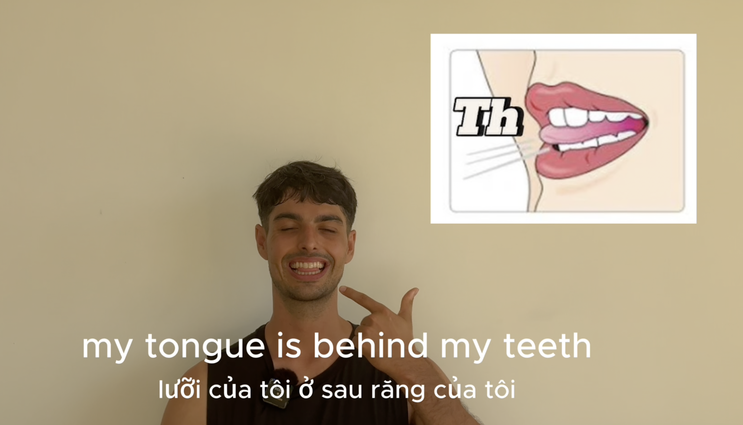 30 most common words in Yoga teaching in English, learning to pronounce TH sound in English for Vietnamese Yoga Teachers course