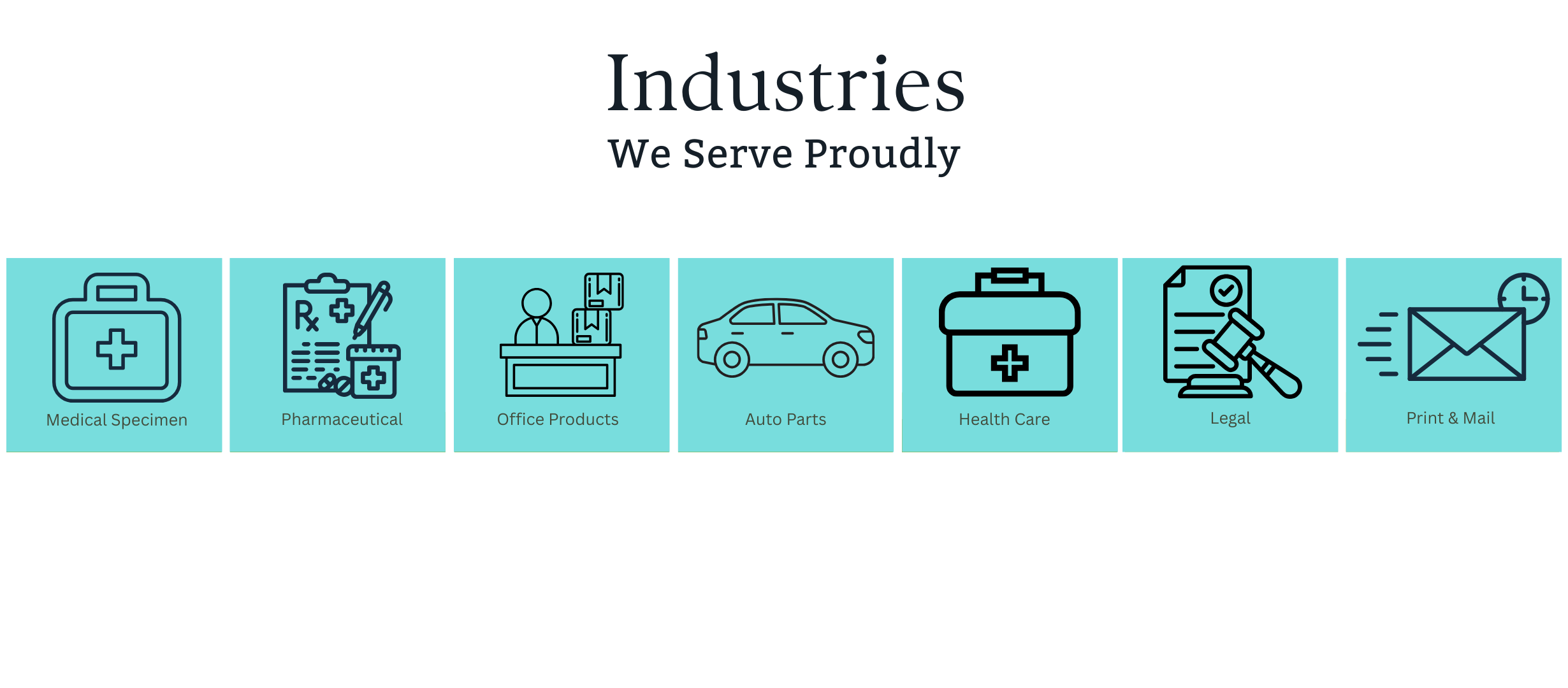 Courier services for medical, legal, office, and print deliveries