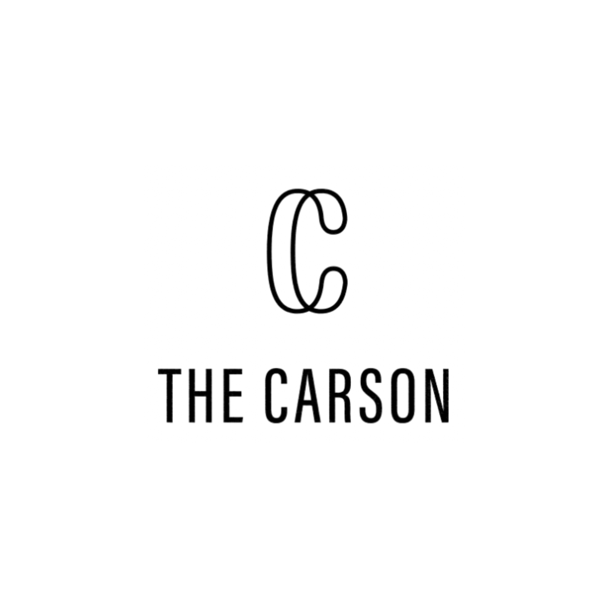 Stylized letter C above the words "The Carson" on a white background.