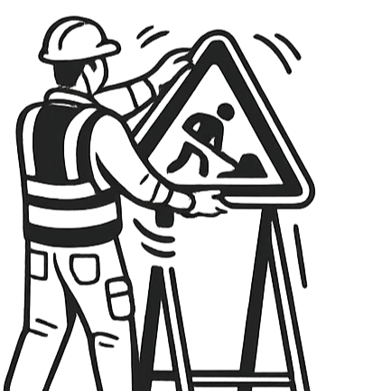 Geometric drawing of an outline square with sections divided by vertical, horizontal, and circle lines.