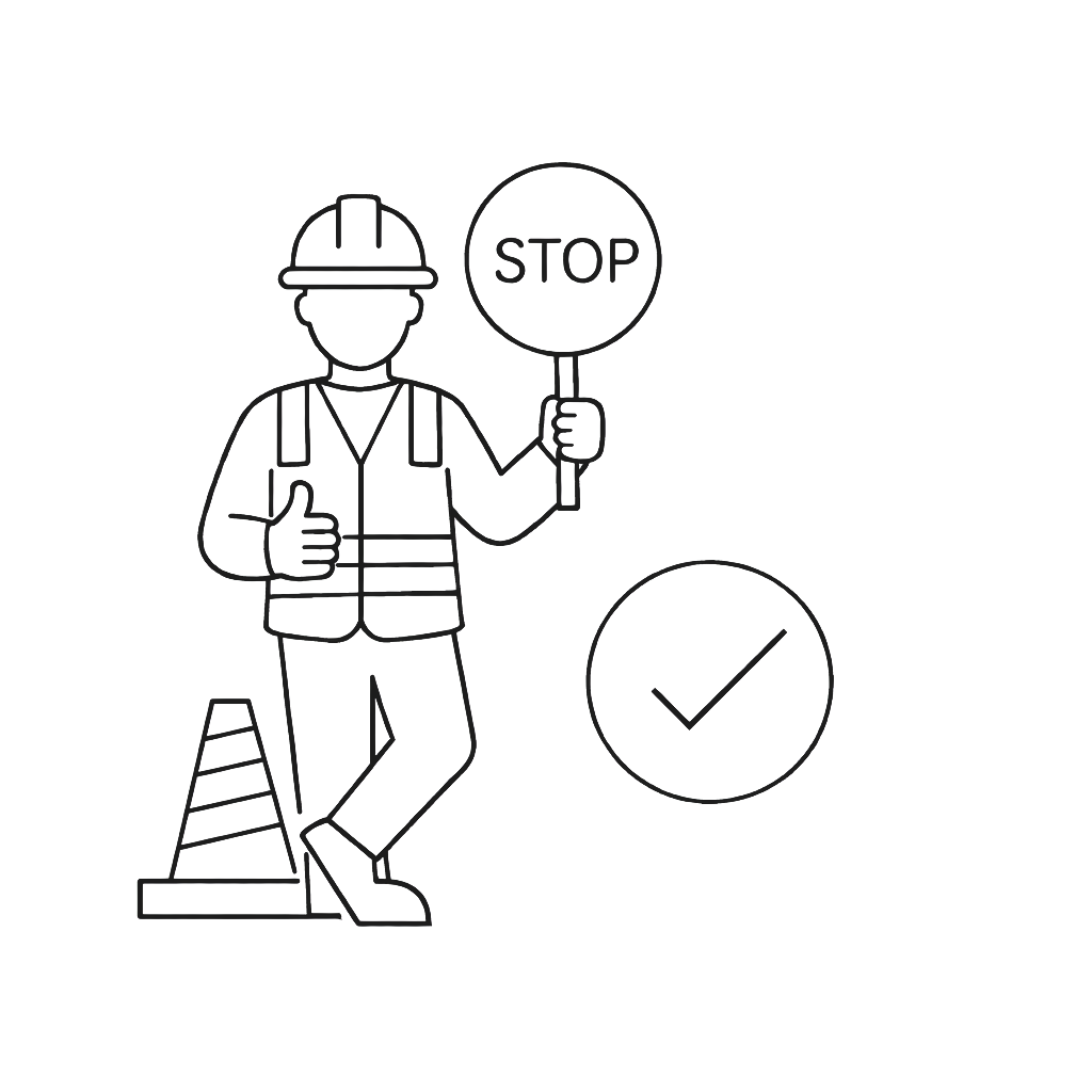 Geometric drawing of an outline square with sections divided by vertical, horizontal, and diagonal lines.
