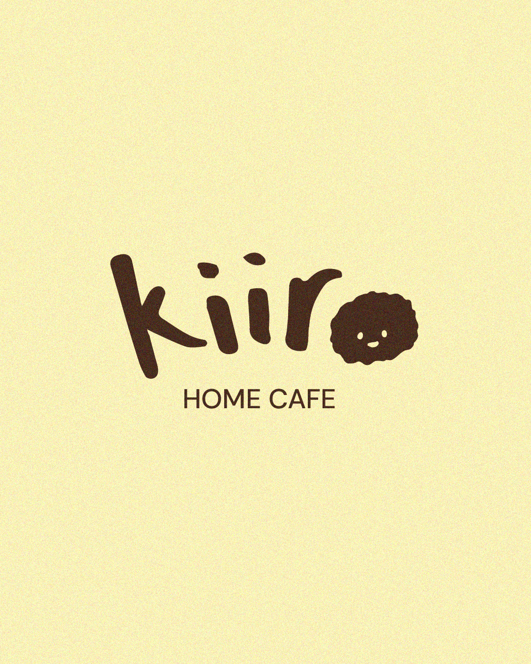 Logo for Kiiro Home Cafe with a playful font