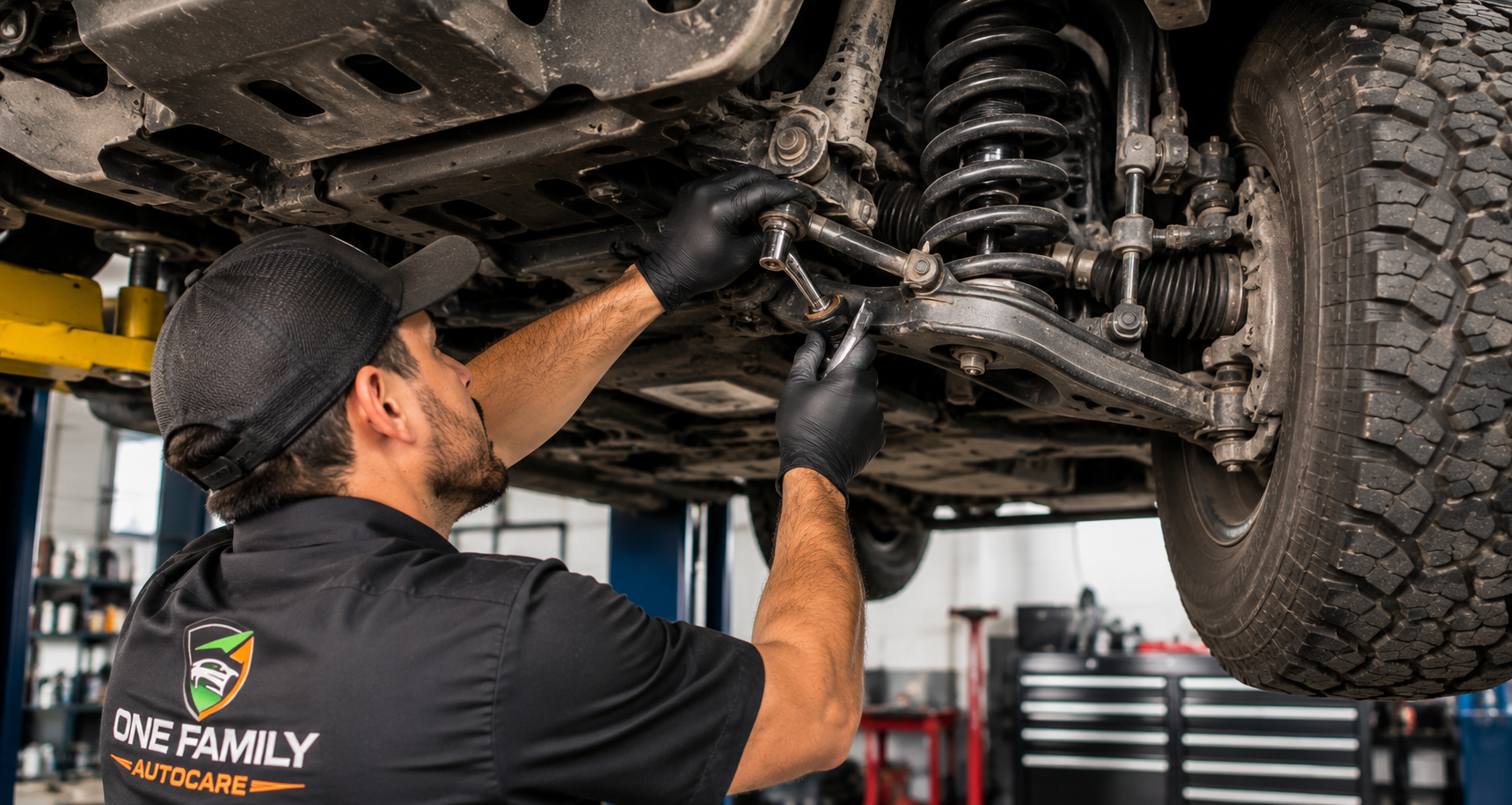 Suspension repair service at One Family Autocare in East Charlotte, NC