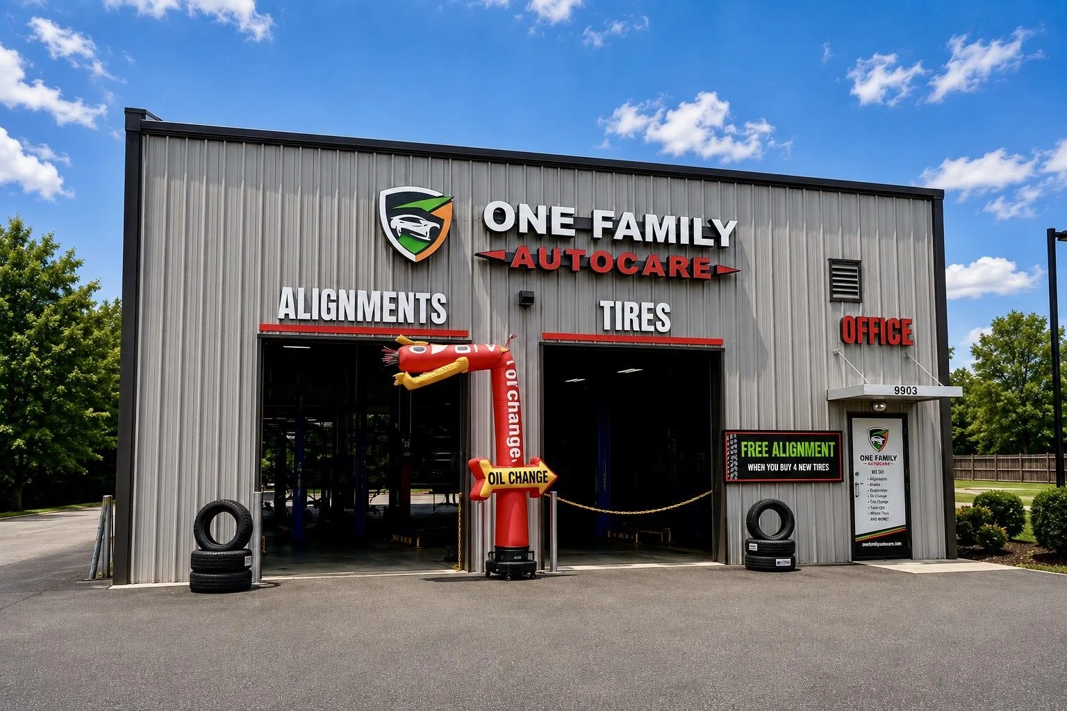 One Family Autocare auto repair and wheel alignment shop in Mint Hill, NC