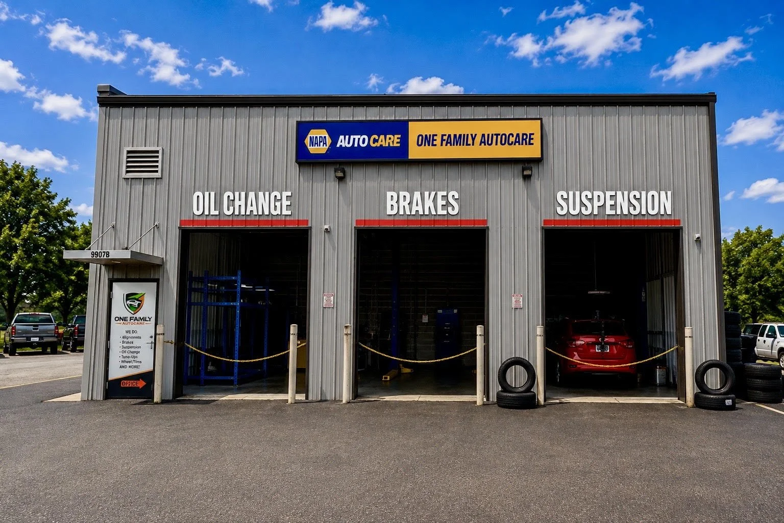 One Family Autocare Charlotte auto repair shop offering brakes, suspension and oil changes