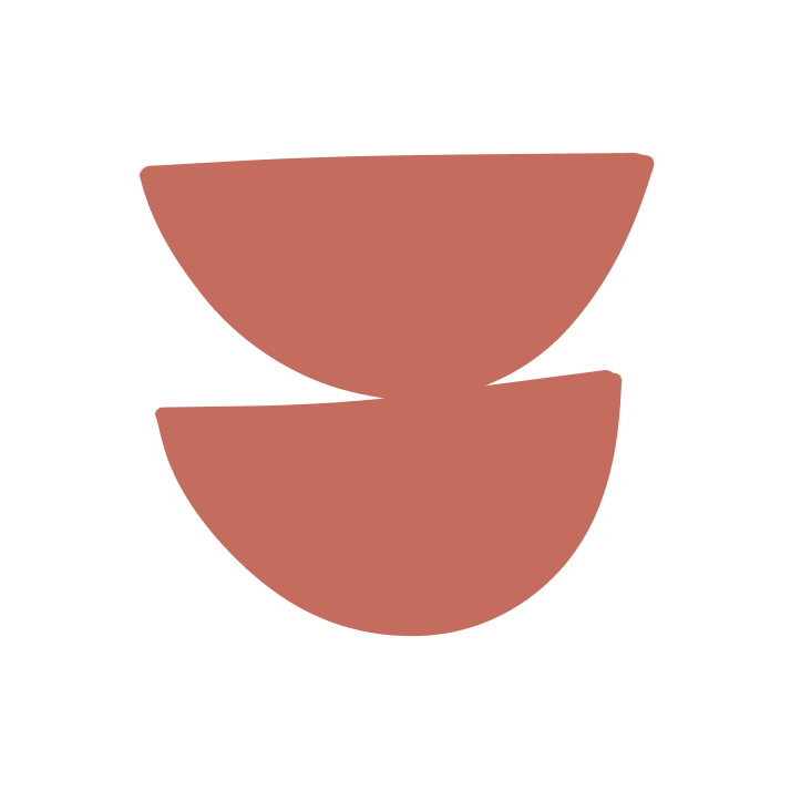 Two terracotta-colored bowls stacked on top of each other