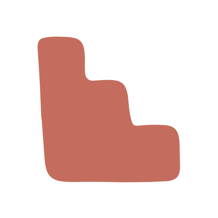 Illustration of a brown armchair with a high back and wide seat.