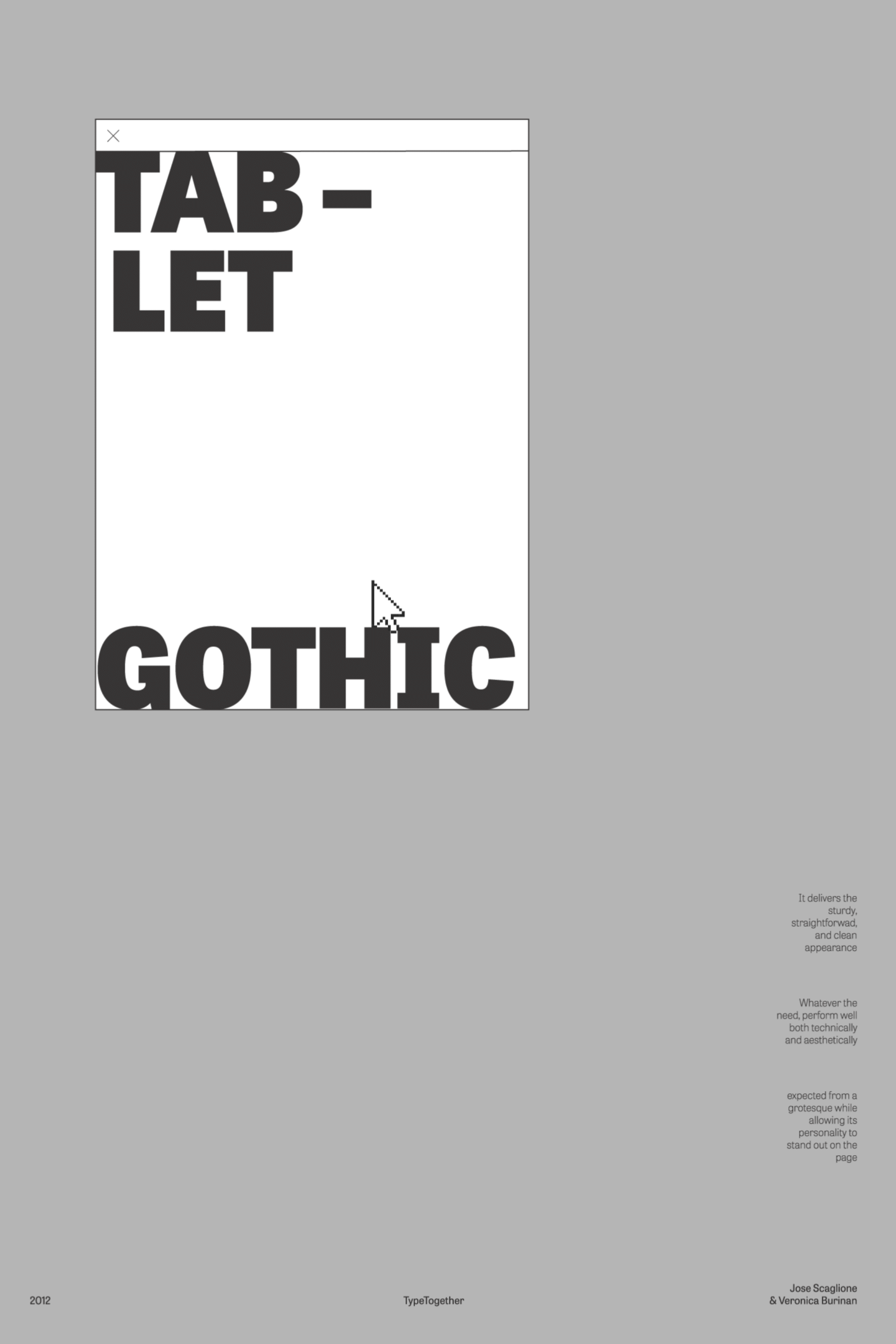 Tablet Gothic Type Poster