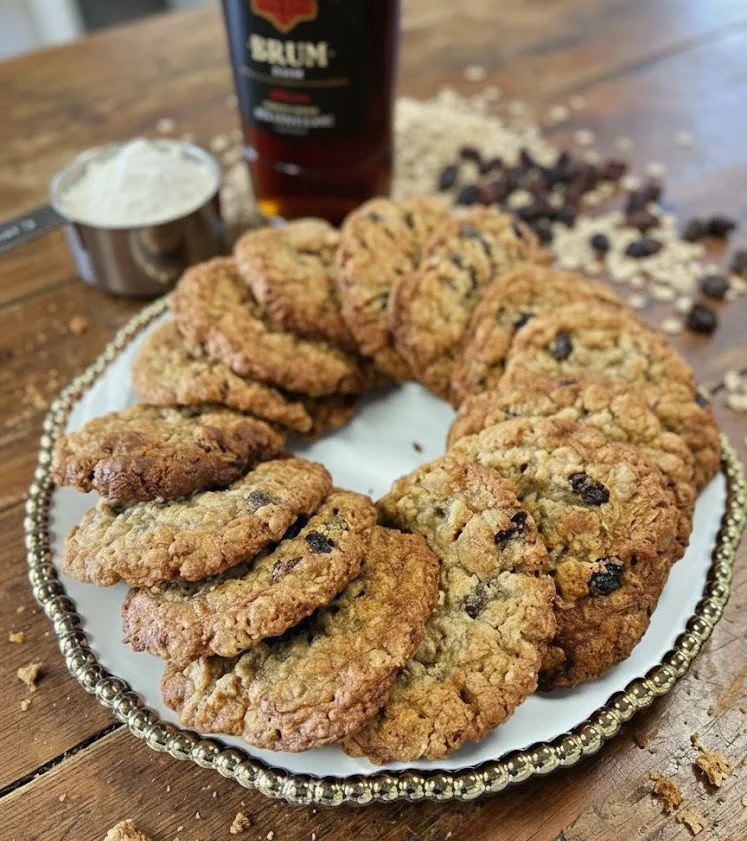 Oatmeal Rum and Raisins Cookies