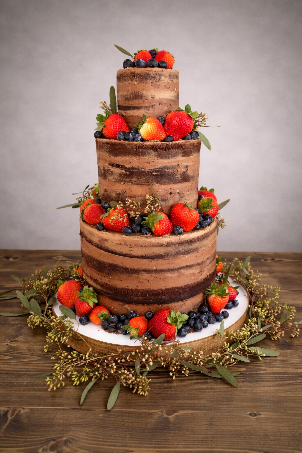 gray-3-tier chocolate cake with fruit decoration.png