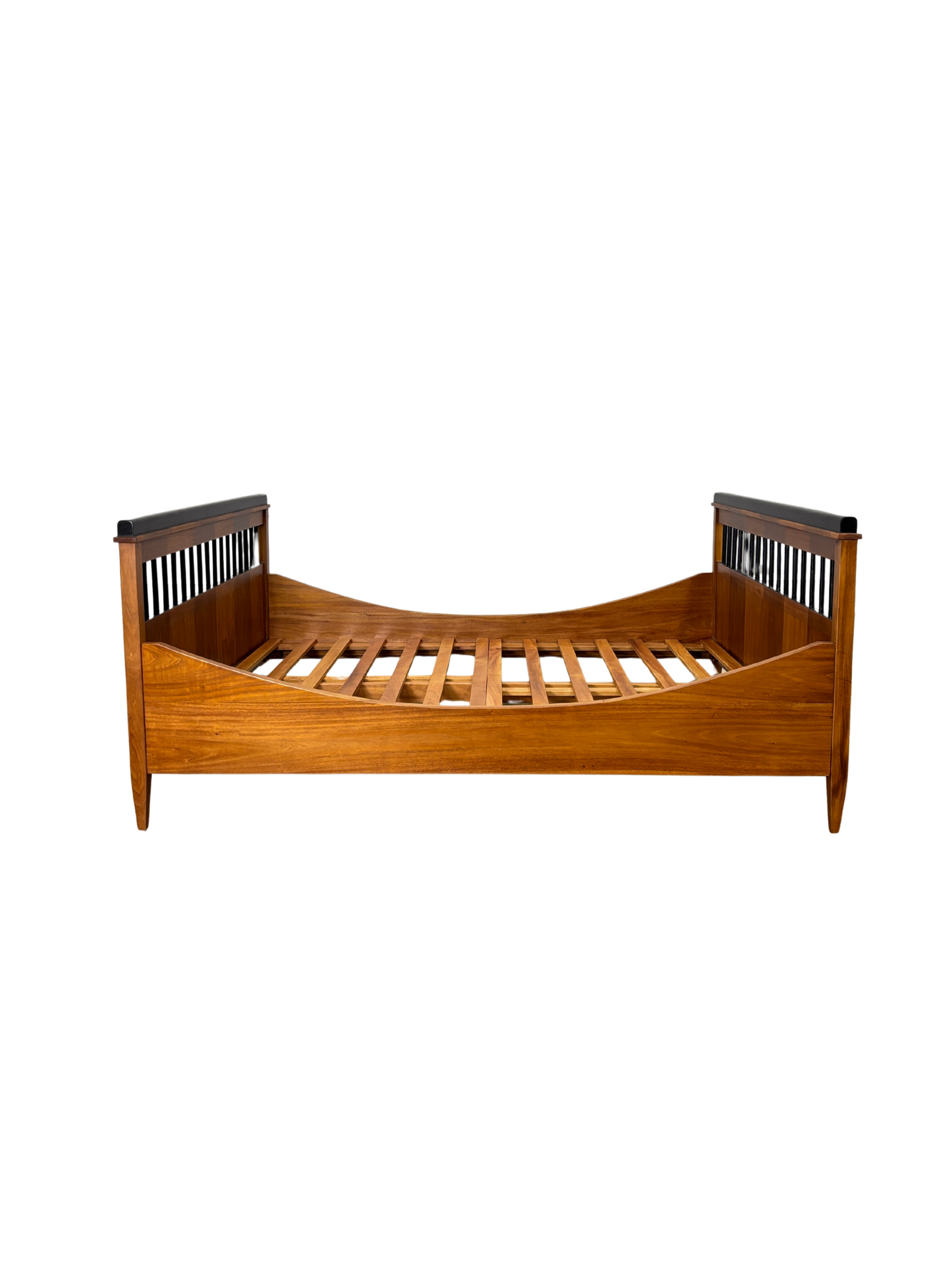 Solid Mahogany Bed in Biedermeier Taste