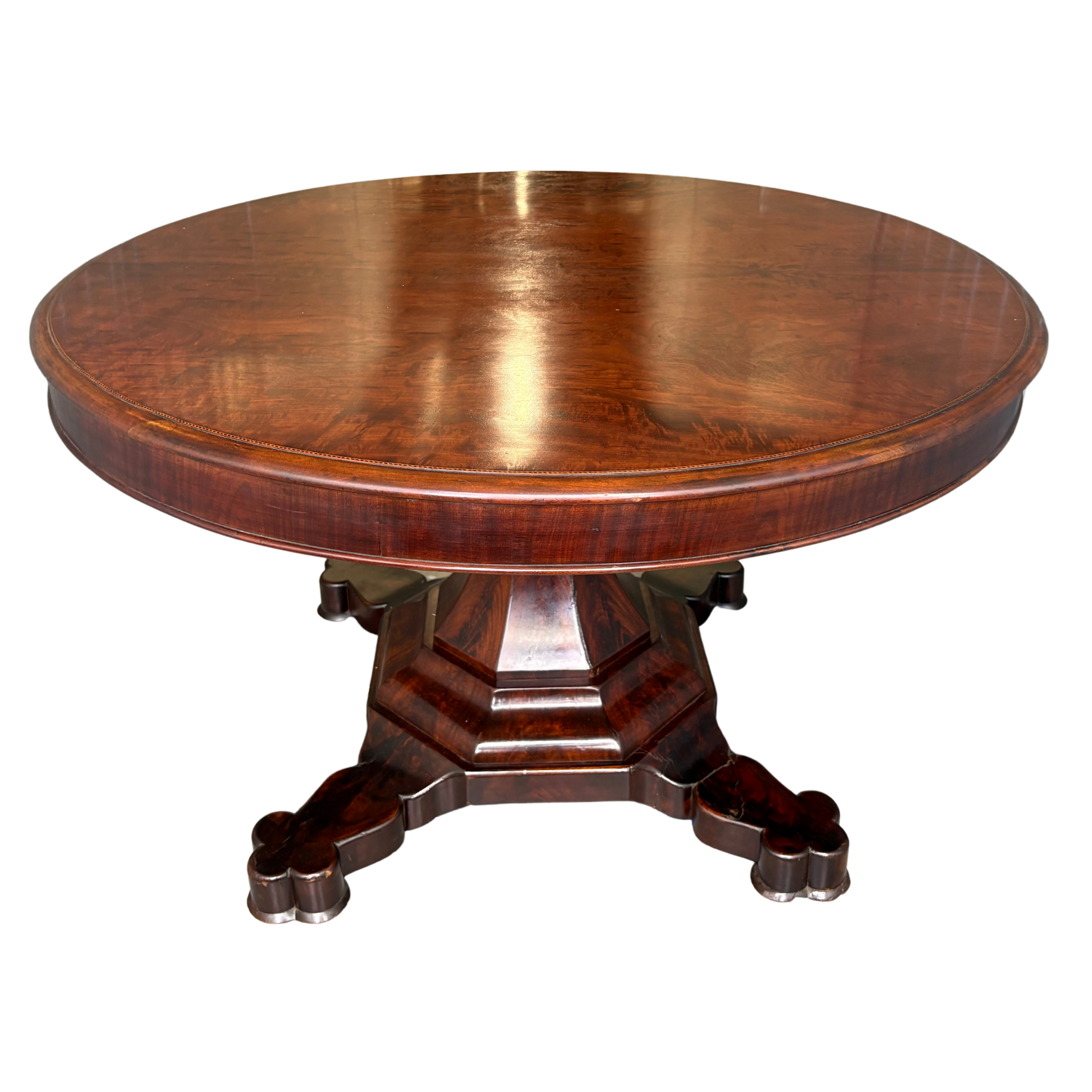 A Victorian Figured Mahogany Centre Table, c.1850