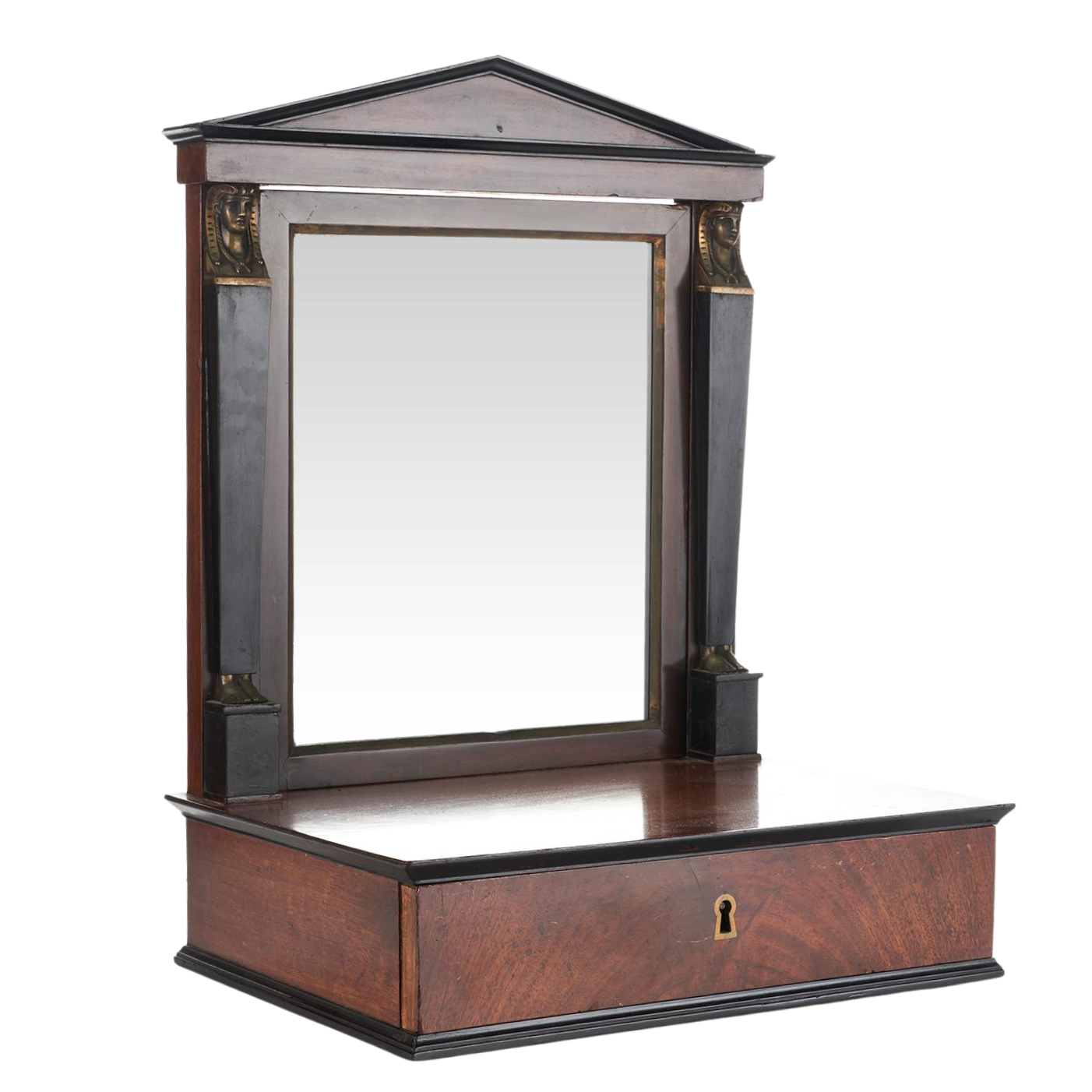 An Early 19th Century Empire Mahogany Dressing Mirror