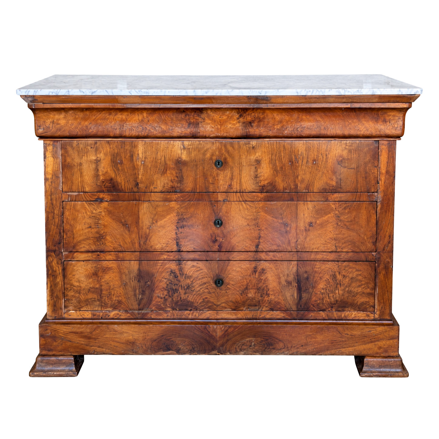 A Louis-Philippe Figured Walnut Commode
