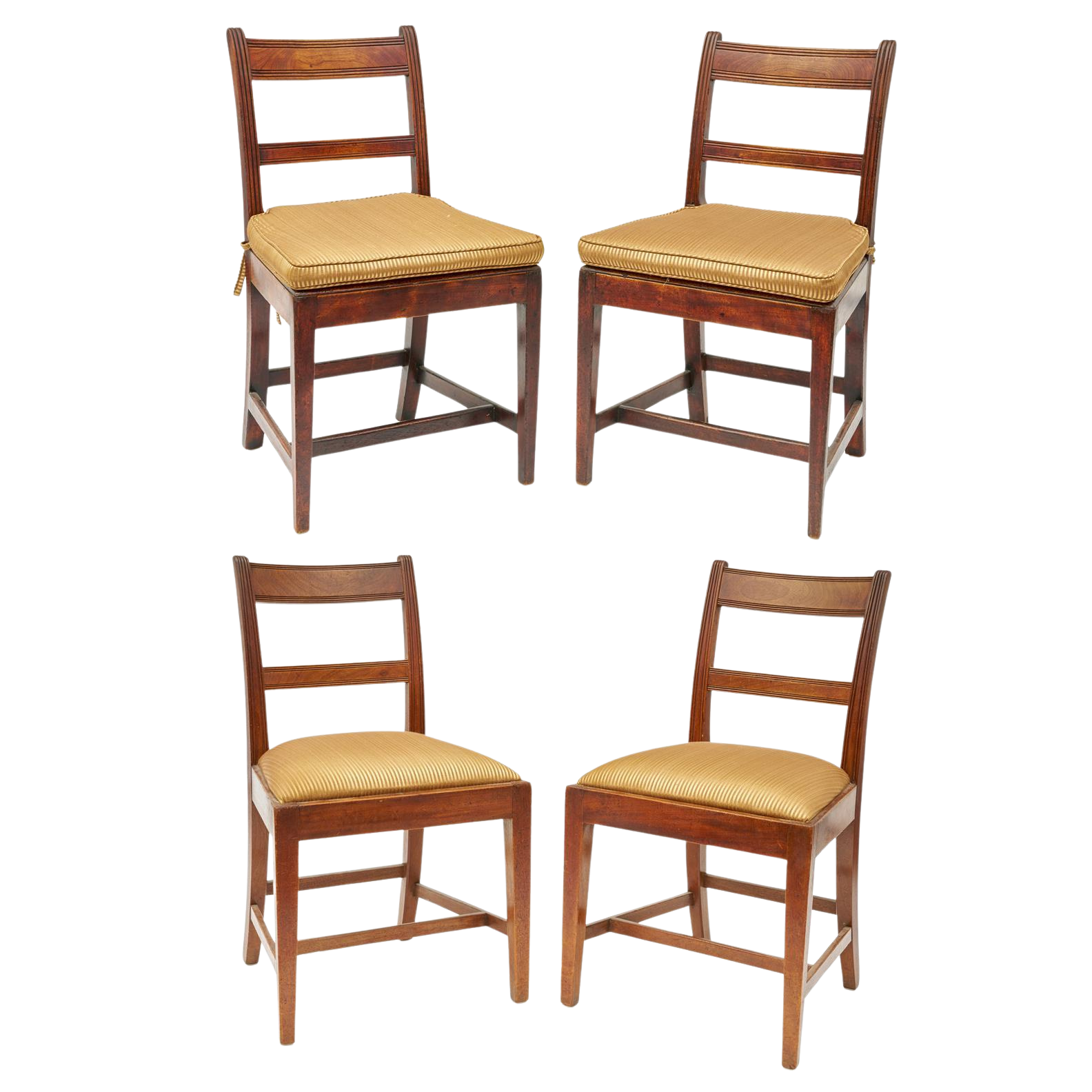 Two Pairs of Georgian Mahogany Side Chairs c.1820
