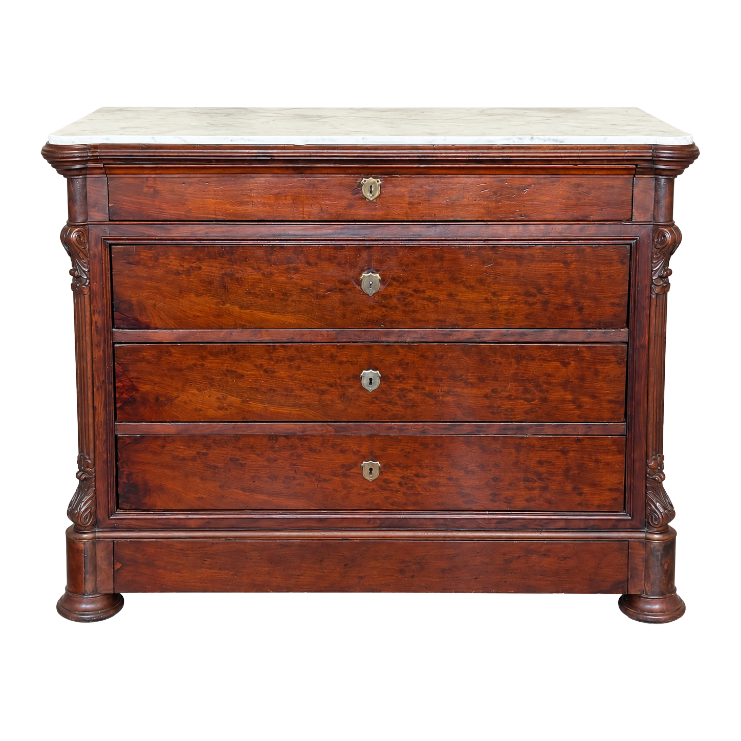 A Fine Louis-Philippe Mahogany & Marble Commode