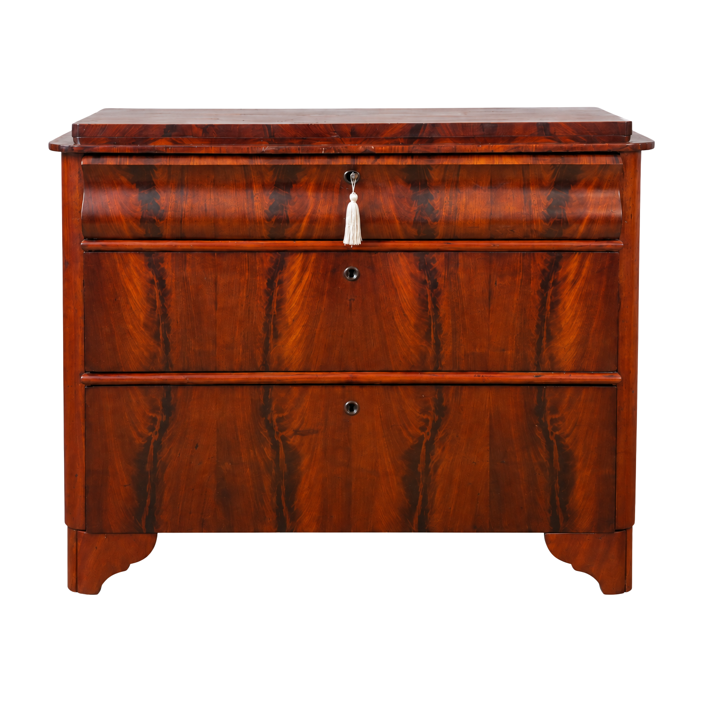 A Small Louis Philippe Commode in Flame Mahogany