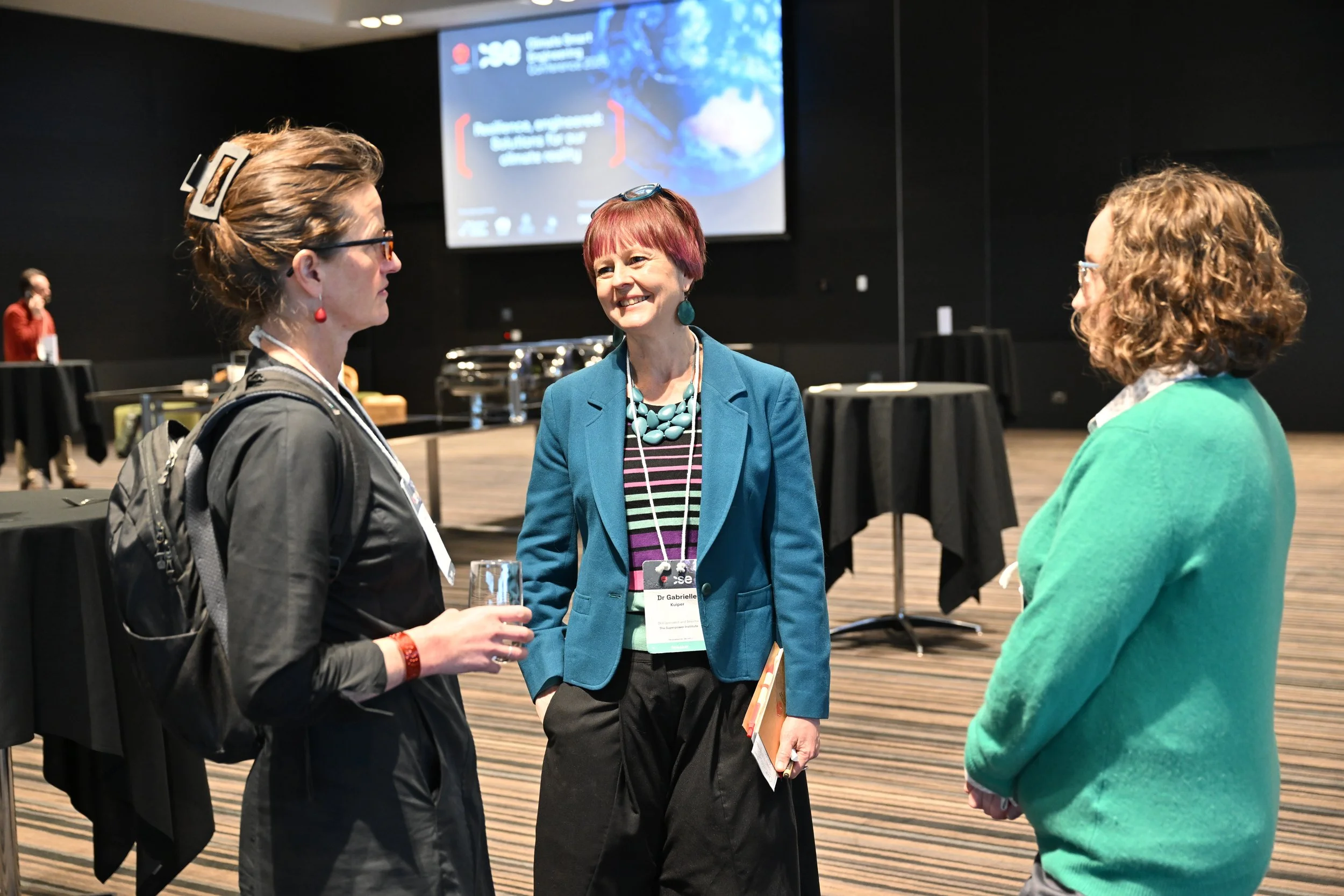 Gabrielle Kuiper speaking with Engineers Australia conference participants