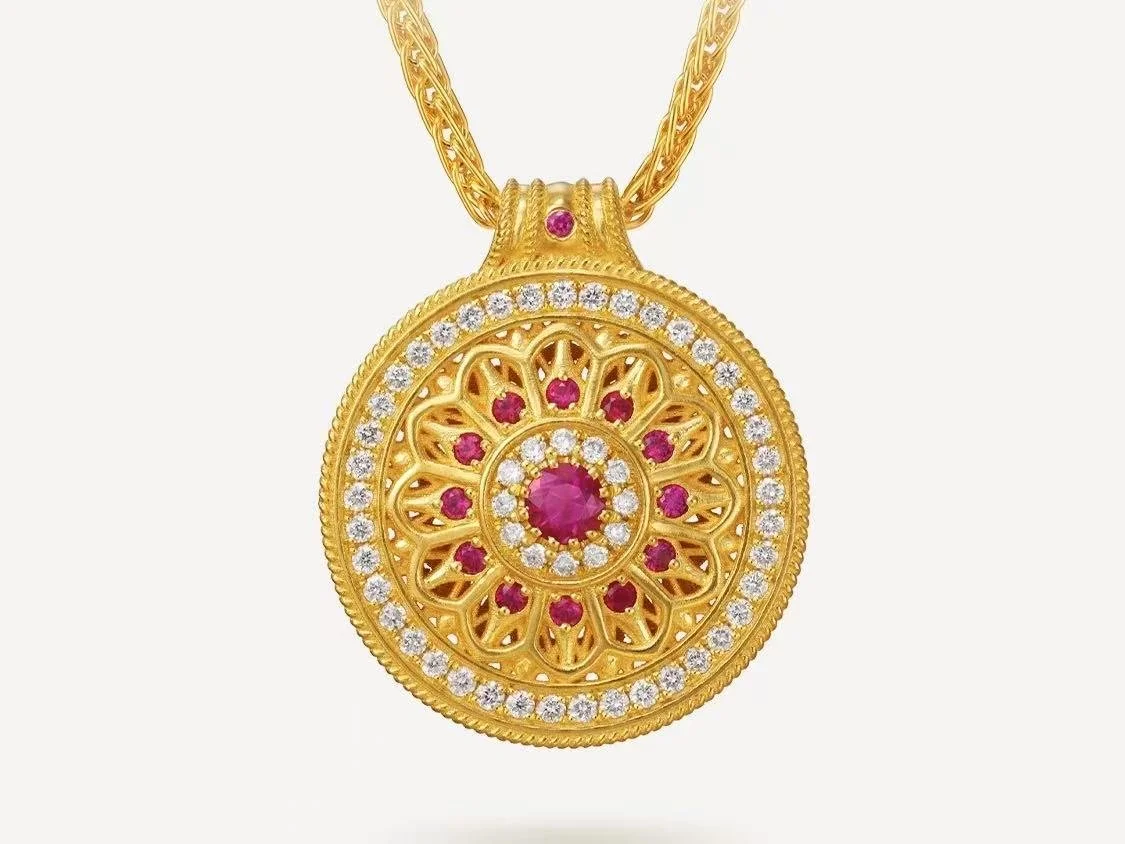 Rose Sky Gold Pendant Laopu