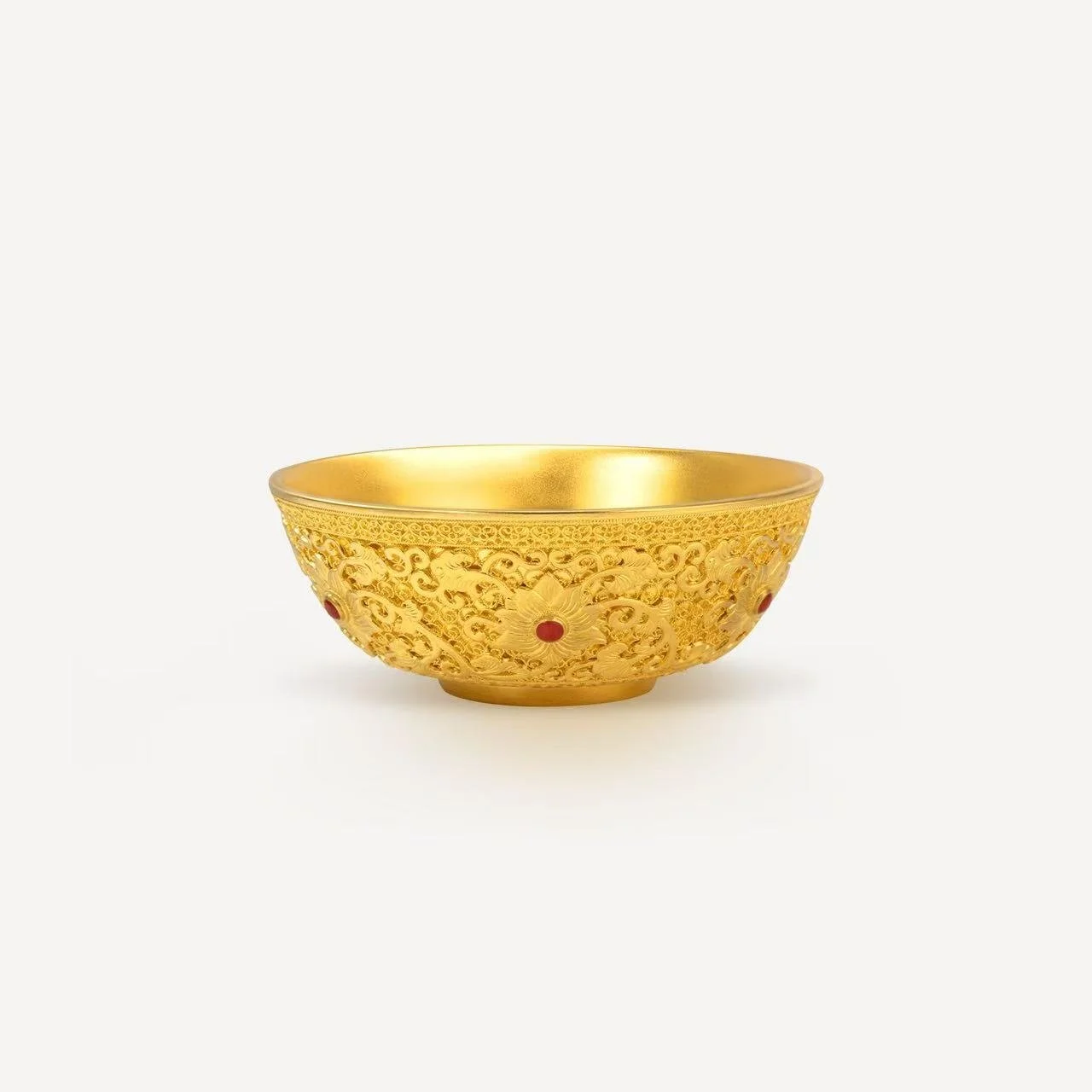 Dynasty Gold Red Beads Tableware Laopu