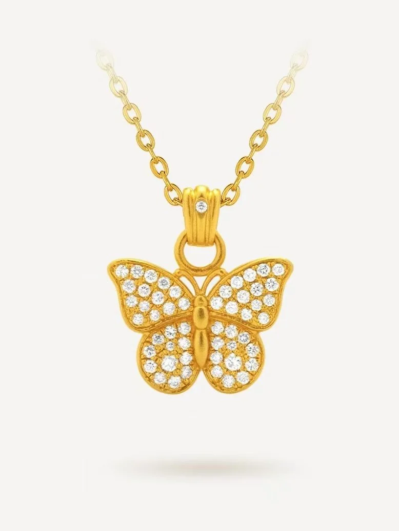 Butterfly Crystal Collarbone Laopu