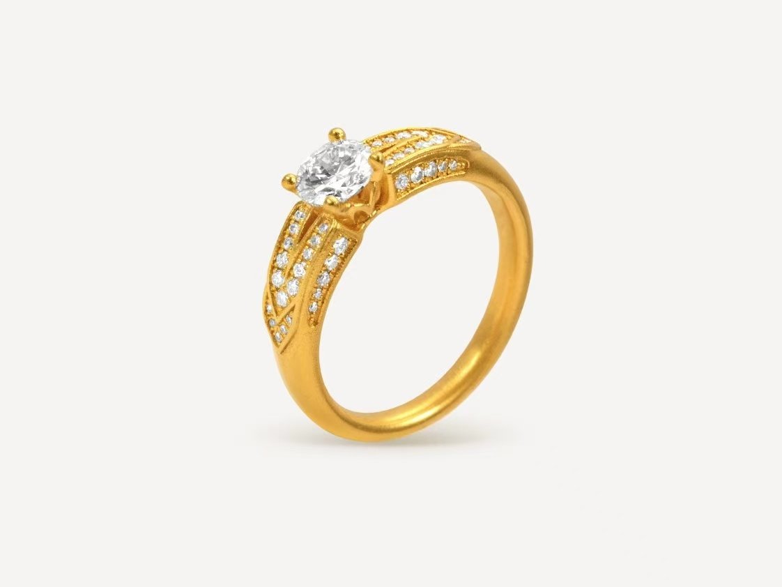 Diamond Only You Gold Ring Laopu