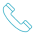A blue telephone icon.