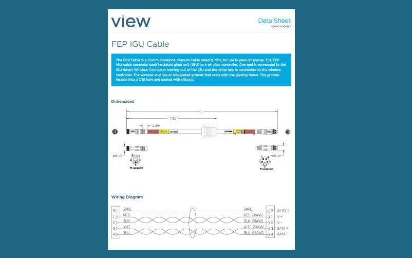 CSS Cabling Data Sheet: FEP IGU CABLE