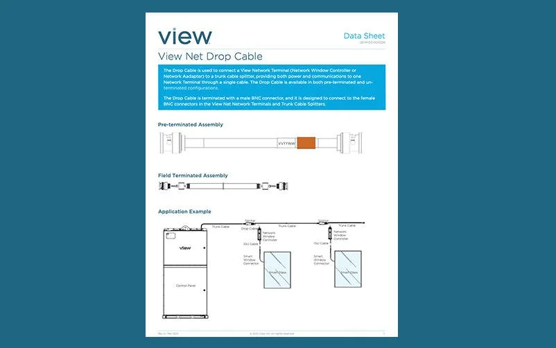 View Net Drop Cable Data Sheet
