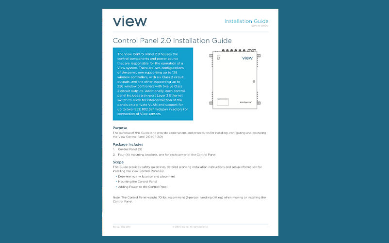 Installation Guide: Control Panel 2.0