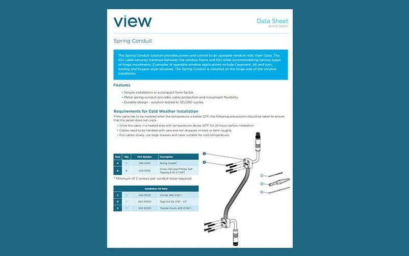 Operable Data Sheet: Spring Conduit