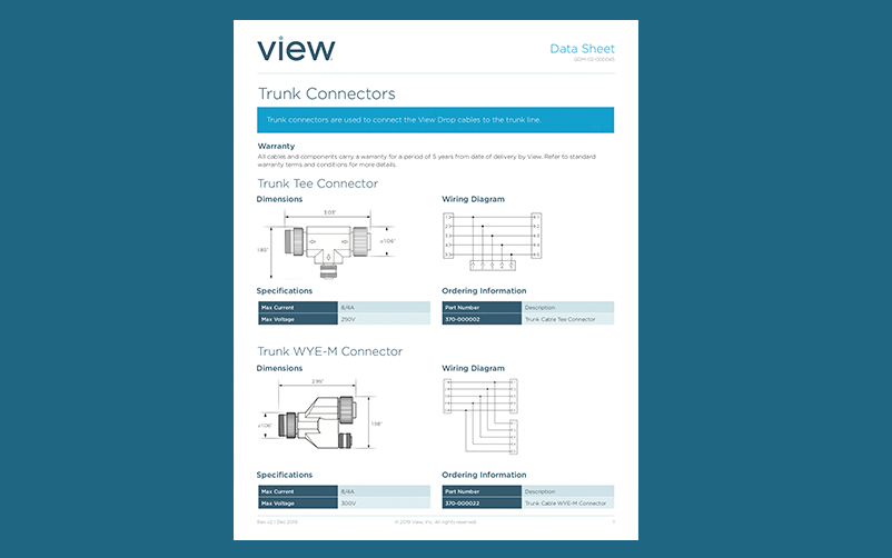 CSS Cabling Data Sheet: Trunk Connectors