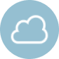 Cloud icon on a blue background