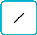 Empty black square with blue outline