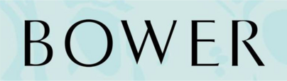 The word 'BOWER' written in black capital letters on a light blue background.