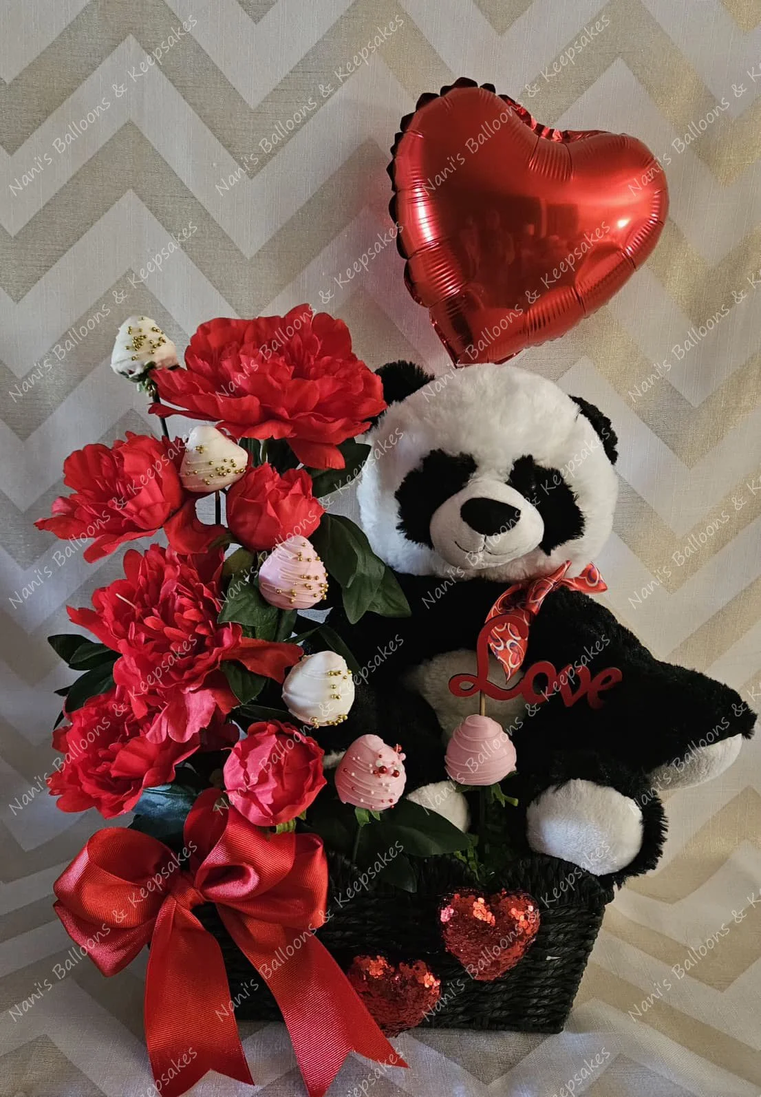 Panda Love Sweet Treats Basket